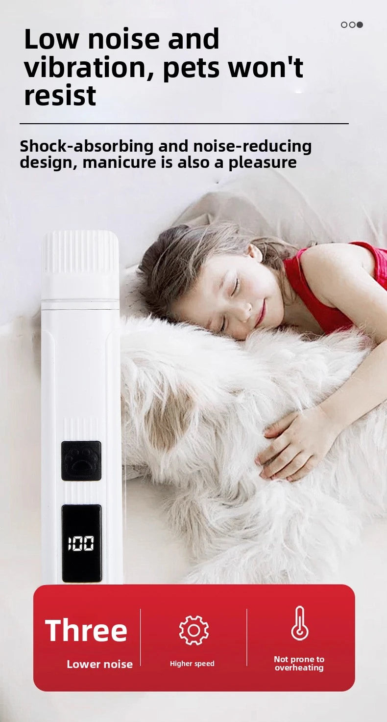 Hathlee Co. Quiet Digital Pet nail grinder